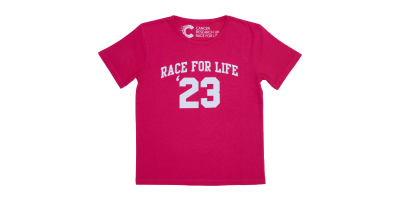 Race for Life 2023 pink t-shirt
